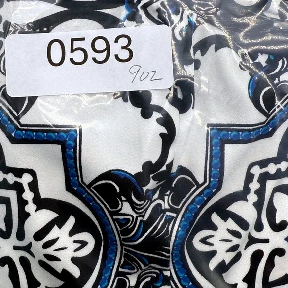 White House Black Market Corset Strapless Top Black White Blue Size 2 - Picture 11 of 11